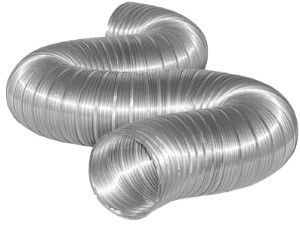 Aluminium afvoerslang 100mm 1.5m