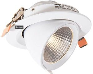 LED downlighter wit 18-30W 3000K banaan model 45gr