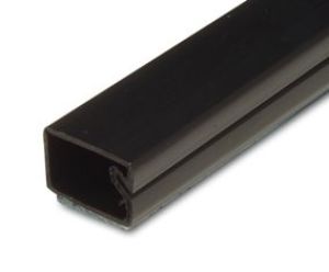 Leidinglijst 15x10mm ZWART scharnierend deksel 5x2m + tape