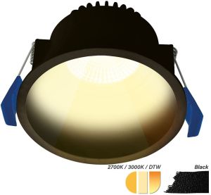 LED inbouwspot 5-7W CCT 85mm 36gr rond verdiept zwart
