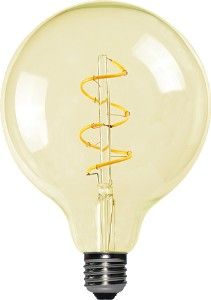 LED Globe G95 E27 4-25W 2200K filament spiraal gold dimbaar