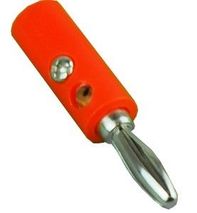 Banaanstekker met bladveer rood
