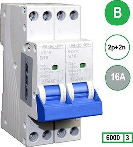 Fornuis automaat 2 x 16A B kar 2p SEP