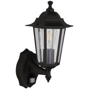 Wandlamp Alex klassiek E27 IP44 zwart + sensor