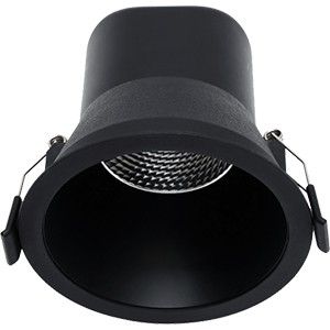 LED downlighter reflector 6W 3000K dimbaar zwart