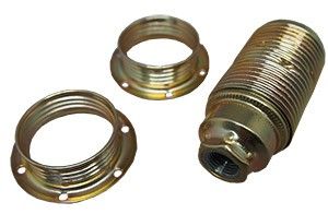 Lamphouder E14 messing met 2x ring