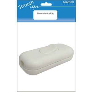 Snoerschakelaar wit 3A