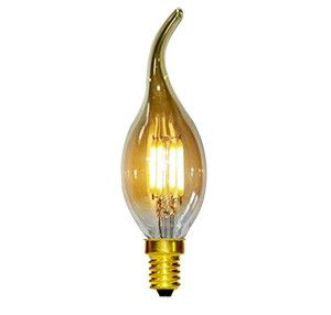 LED tipkaars E14 2-15W 2200K filament gold dimbaar