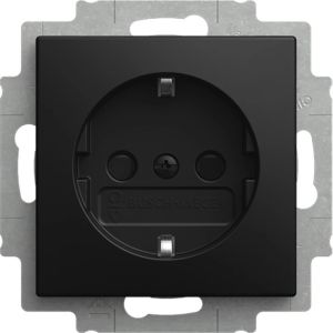 Busch Jaeger ZWART inbouw stopcontact wcd RA + kinderbeveiliging