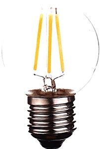 LED kogel E27 1-10W 2200K filament helder