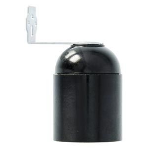 Lamphouder E27 zwart met beugel