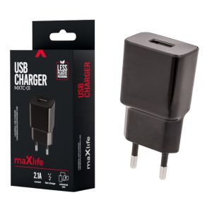 USB lader 2,1A zwart