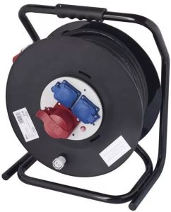 Kabelhaspel H07 5x2,5qmm 400V 33m zwart IP44