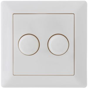 Afdekraam + knop duo dimmer voor GIRA/JUNG/Merten