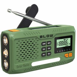 Radio AM/FM op zonne energie v2 + zaklamp + powerbank