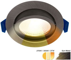 LED inbouwspot 5-7W CCT 85mm 36gr rond verstelbaar gun metal