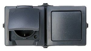 Kopp SWD opbouw combinatie RA wissel horizontaal antraciet