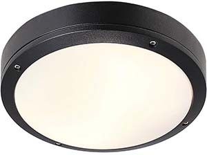 Plafonniere Desi 2xE27 zwart IP44 28cm