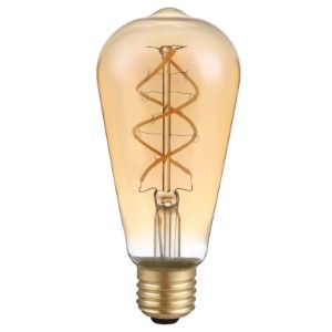 LED ST64 E27 4-20W 2200K filament spiraal gold dimbaar