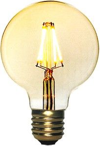 LED Globe G80 E27 4-40W E27 2200K filament gold dimbaar