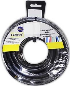 Kabel H03VV-F VMVS rond 3x1qmm zwart 10m