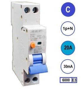 Aardlekautomaat 20A C kar 30mA 2p SEP