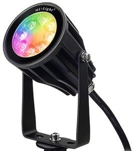 Zigbee RGB-CCT LED Tuinspot IP65 6W rond zwart