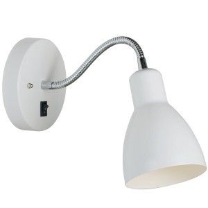 Wandlamp E14 Cyclone wit met schakelaar