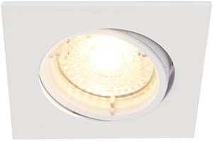 LED inbouwspot Carina vierkant wit GU10 5W 3-pack dimbaar 2700K