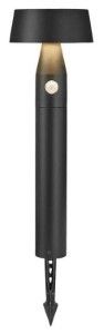 LED Solar tuinlamp op spie Nama 1W 3000K zwart 50cm