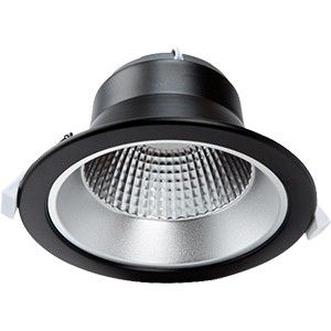 LED downlighter zwart reflector 3CCT 15W