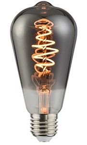 Nordlux LED ST64 E27 5-15W 1800K filament spiraal grey dimbaar