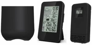 Weerstation met draadloze buitensensor + regenmeter