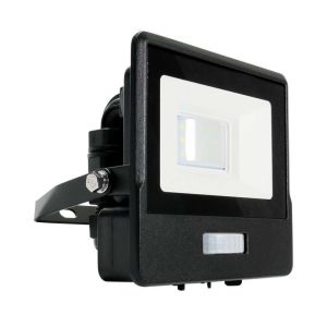 V-TAC LED Bouwlamp 10W 3000K zwart met sensor + kabelinvoer
