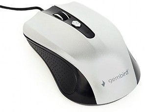 Optische muis bedraad USB zwart/zilver