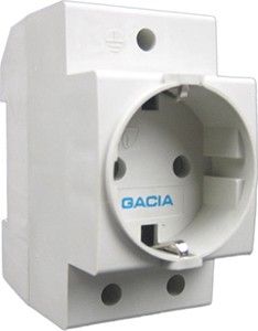Stopcontact RA voor in groepenkast op DIN-Rail GACIA