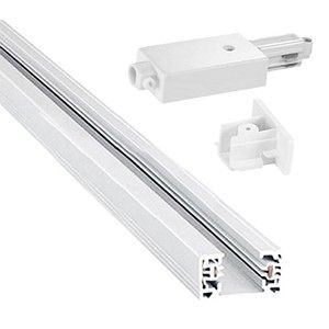 Link Rail 1 fase 1 meter wit incl aansluitstuk