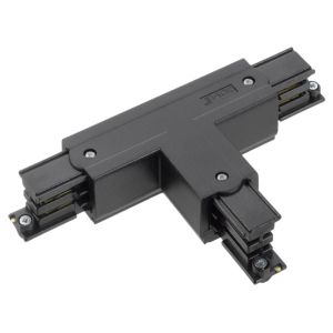 Rail 3-fase T-stuk links vast 90gr zwart