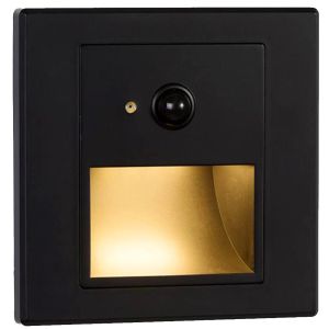 LED Trapverlichting 1,5W 3000K zwart + sensor