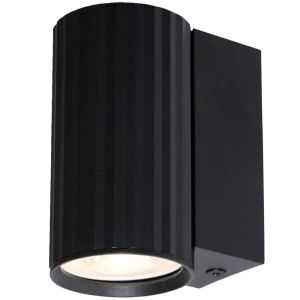 Wandlamp Anna geribbeld down GU10 IP20 zwart