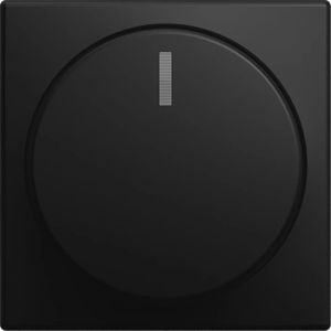 Busch Jaeger ZWART afdekplaat + knop dimmer