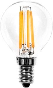 LED kogel E14 1-10W 2200K filament helder