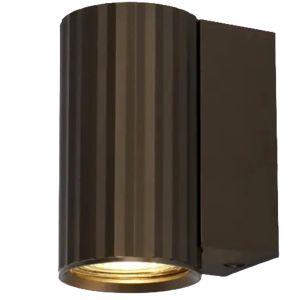 Wandlamp Anna geribbeld down GU10 IP20 brons