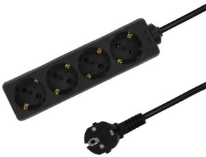TCD RA 4V 5m snoer zwart