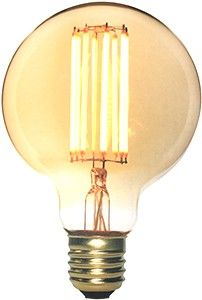 LED Globe G125 E27 6-40W filament gold dimbaar