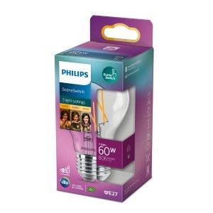 Philips LED GLS E27 7,5-60W filament helder SceneSwitch blister