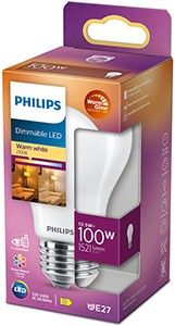Philips LED GLS E27 10,5-100W filament mat WarmGlow blister