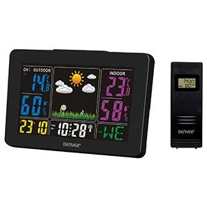 Weerstation kleurrijke weergave met draadloze buitensensor