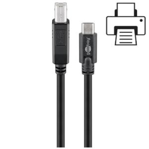 USB-C - USB-B kabel 1m (Printer)