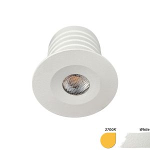 LED mini inbouwspot 3W 2700K 35mm 30gr rond vast wit